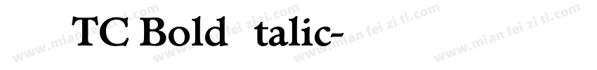 更紗黑體 TC Bold Italic字体转换